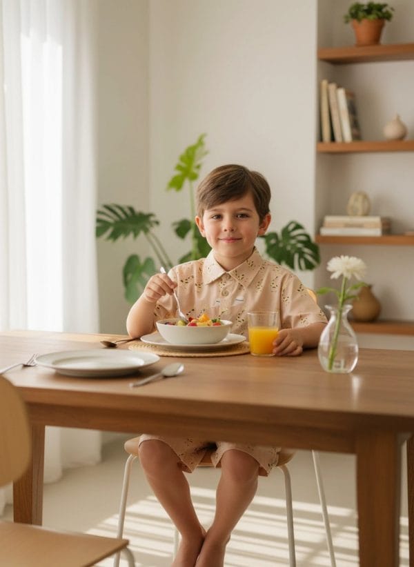 Camicia manica corta Giraffe Fantasie: animali Pranzi semplici ed eleganti di Farway Milano