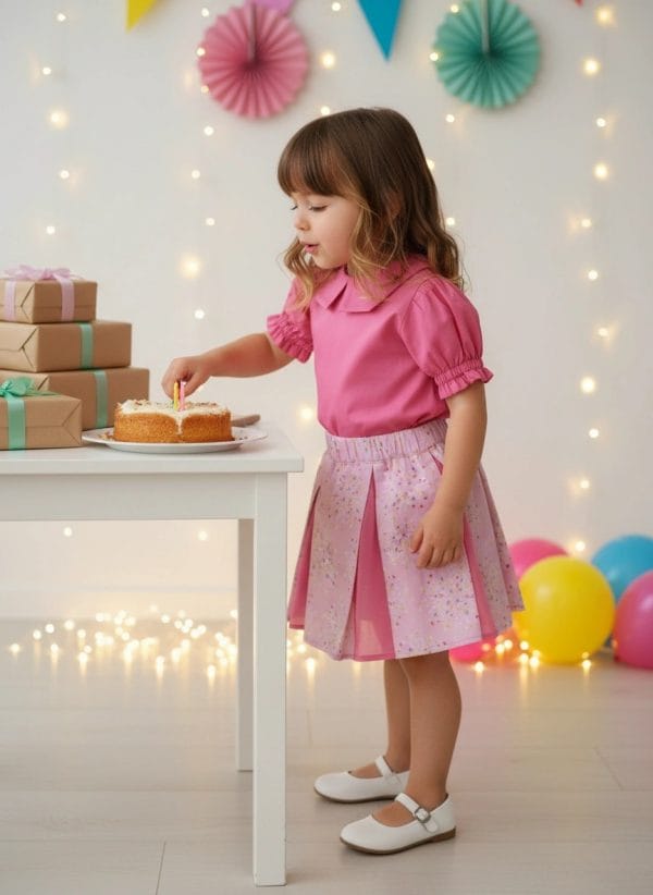 Gonna Masha bicolore Flower Fantasie: natura Compleanno di Farway Milano