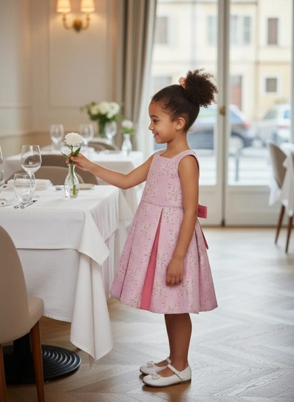 Abito Masha smanicato bicolore Flower Fantasie: natura Il vestito della domenica di Farway Milano