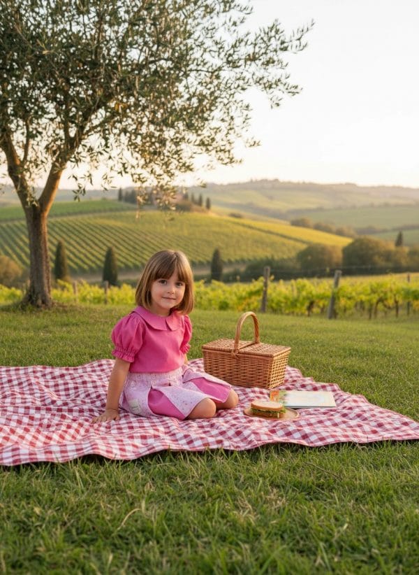 Gonna Masha bicolore Flower Fantasie: natura Picnic al parco di Farway Milano