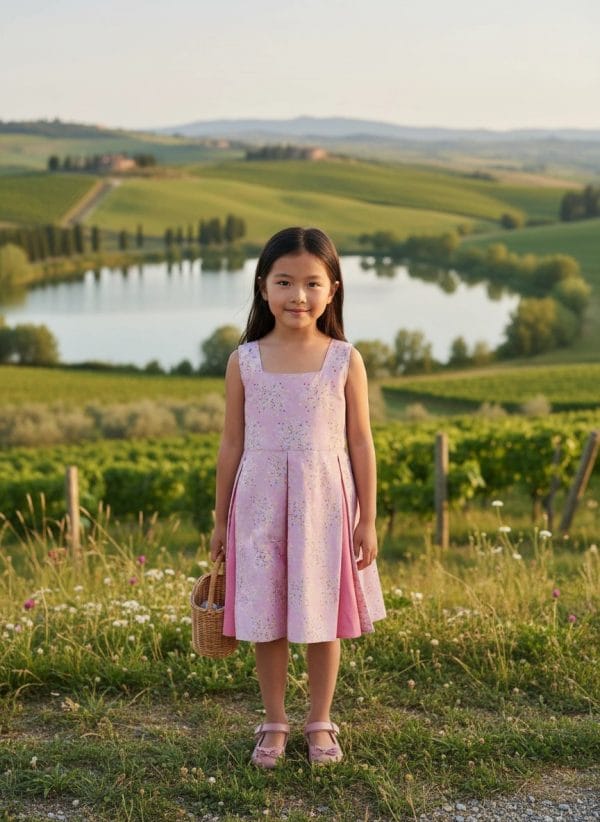 Abito Masha smanicato bicolore Flower Fantasie: natura Weekend al lago di Farway Milano