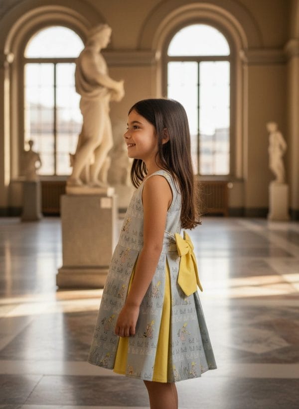 Abito Masha smanicato bicolore Principesse Fantasie: personaggi Pomeriggio al museo di Farway Milano