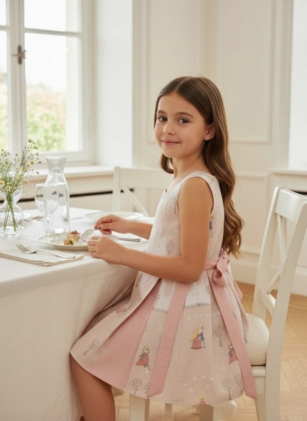 Abito Masha smanicato bicolore Principesse Fantasie: personaggi Pranzi semplici ed eleganti di Farway Milano