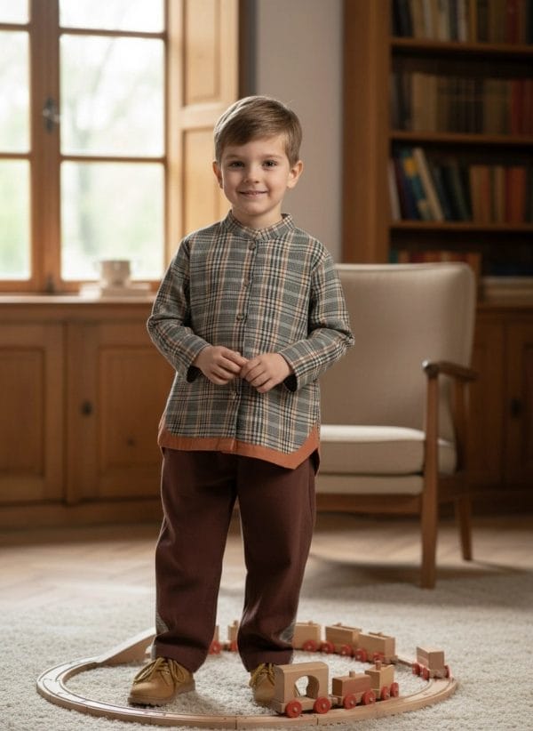 Camicia a scacchi Giallo e ocra A casa dei nonni di Farway Milano