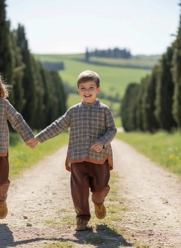 Camicia a scacchi Giallo e ocra Weekend al lago di Farway Milano