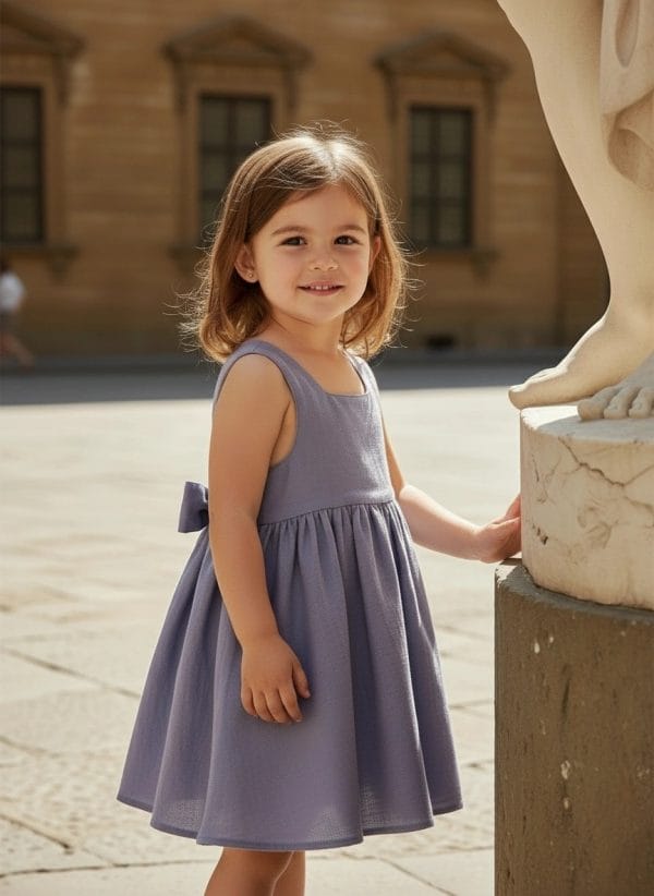 Abito Charlotte smanicato neonata Lilla e lavanda Pomeriggio al museo di Farway Milano