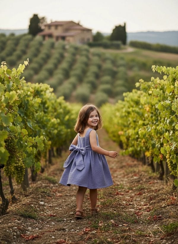 Abito Charlotte smanicato neonata Lilla e lavanda Weekend al lago di Farway Milano