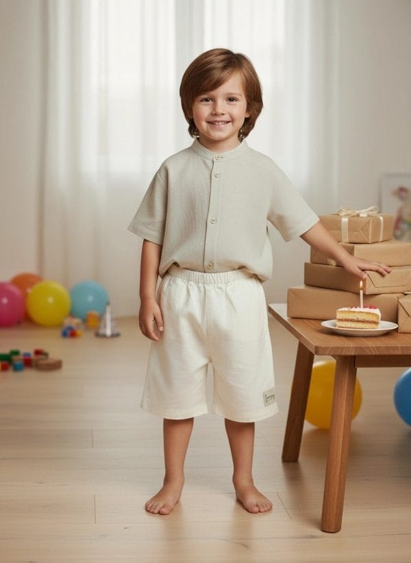 Pantaloncino Capri Panna e avorio Compleanno di Farway Milano