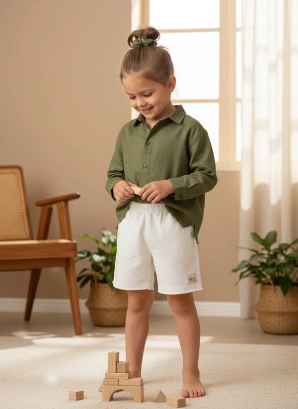 Pantalocino Capri sfilacciato Panna e avorio Il vestito della domenica di Farway Milano