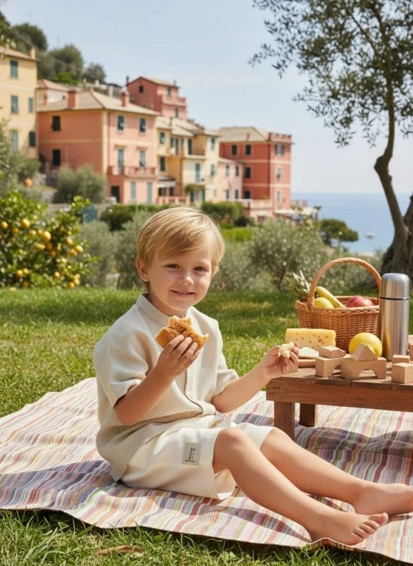 Pantaloncino Capri Panna e avorio Picnic al parco di Farway Milano