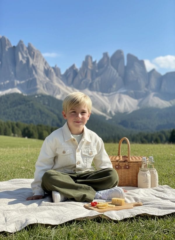 Giacca Lino Bianca Nuova Panna e avorio Picnic al parco di Farway Milano