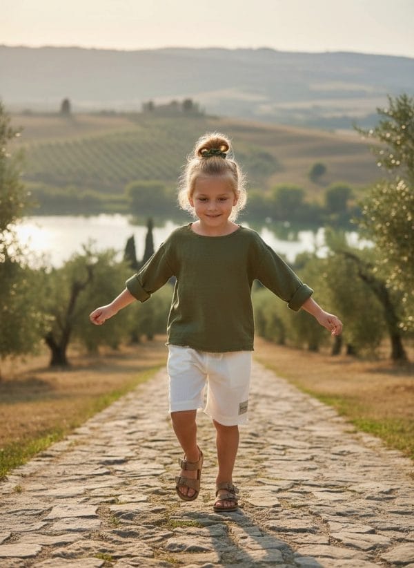 Pantalocino Capri sfilacciato Panna e avorio Weekend al lago di Farway Milano