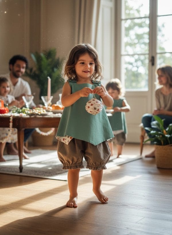 Top double-face fantasia aquiloni Unico Cerimonia in famiglia di Farway Milano