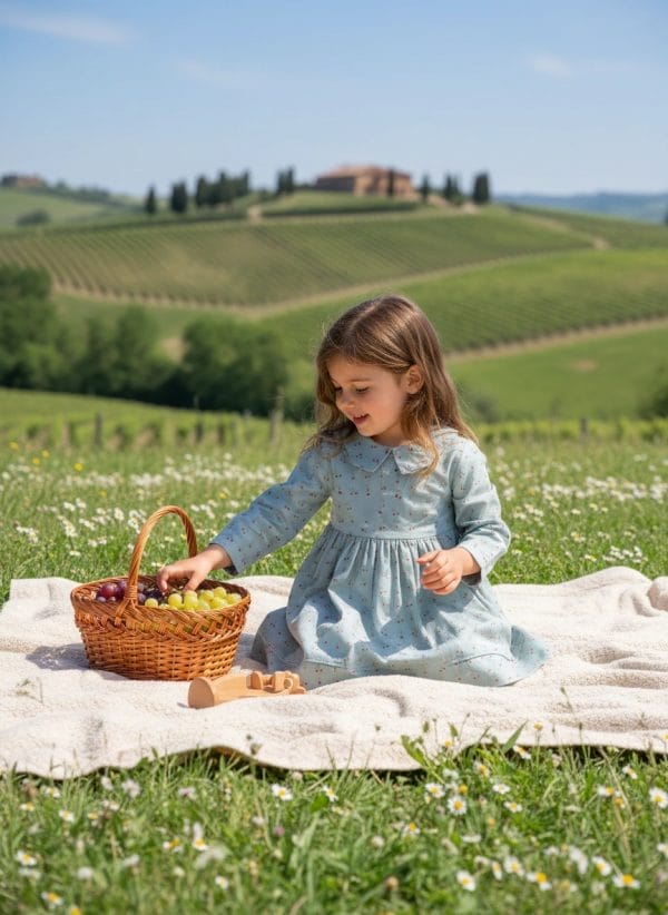 Abito Fantasia Ciliegine Unico Picnic al parco di Farway Milano