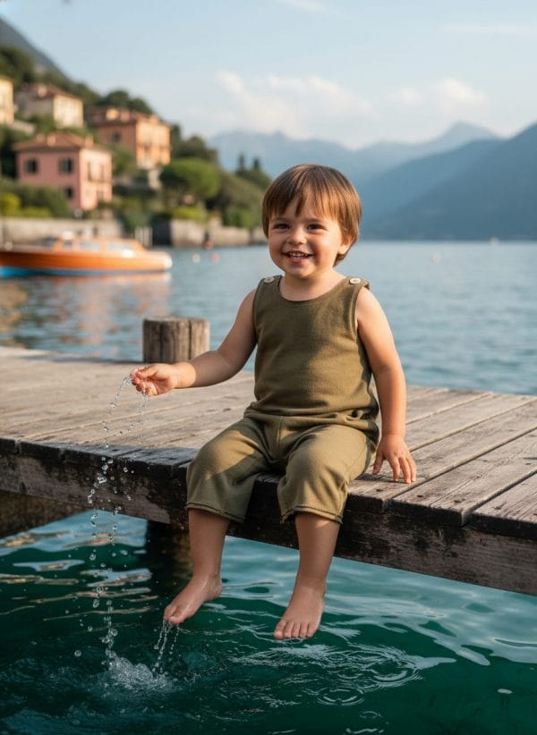 Tutina Smanicata Verde khaki e militare Weekend al lago di Farway Milano