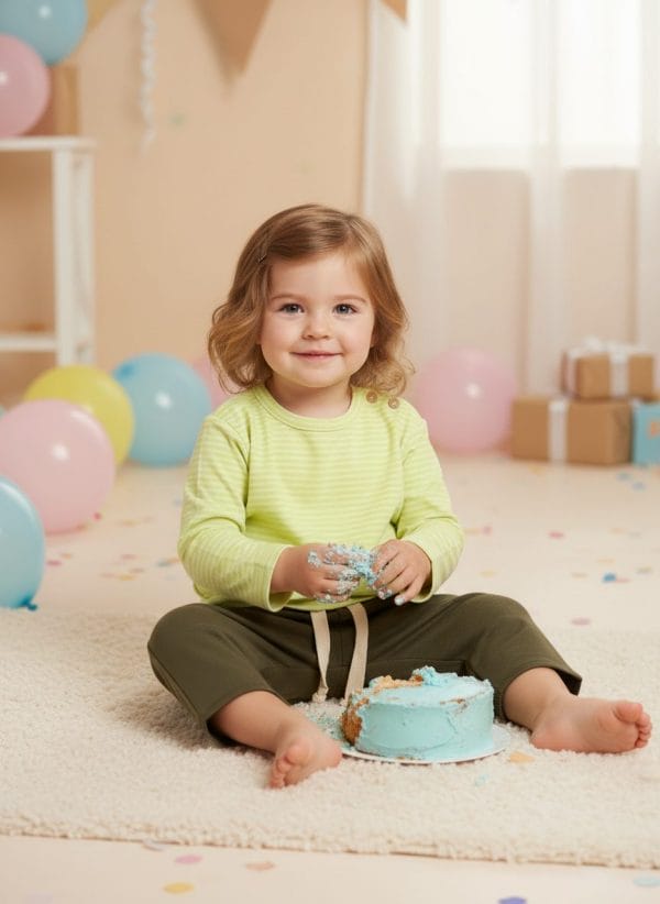 Maglietta a righe Verde salvia e aloe Compleanno di Farway Milano