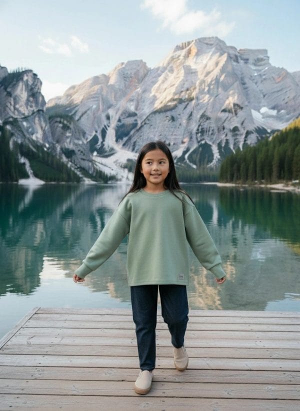 Felpa Lilo Verde salvia e aloe Weekend al lago di Farway Milano