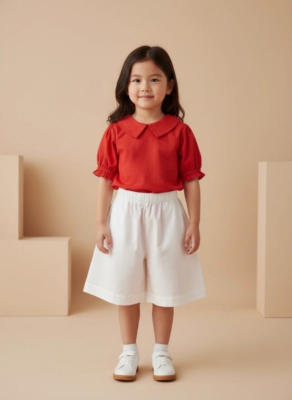 Pantaloncino Voile Nuovo Bianco puro Front di Farway Milano