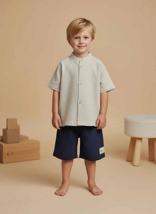 Pantaloncino Capri Blu navy e notte Front di Farway Milano