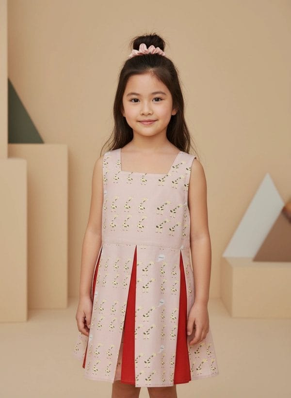 Abito Masha smanicato bicolore Giraffe Fantasie: animali Front di Farway Milano