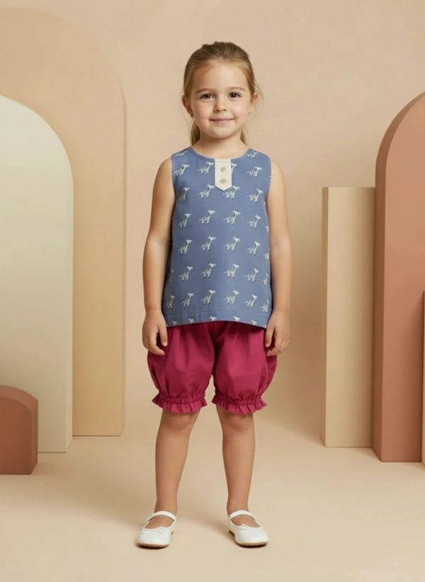 Pantaloncino a palloncino Fucsia e rosa vivace Front di Farway Milano