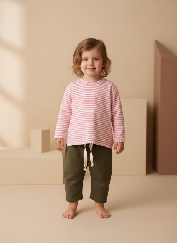 Maglietta a righe Lilla e lavanda Front di Farway Milano