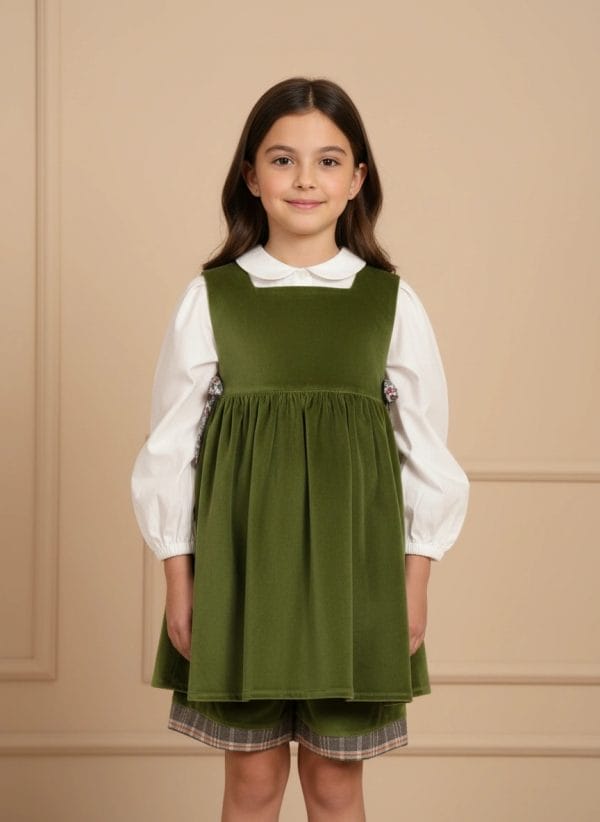 Sopravveste in velluto Verde bosco e scuri Front di Farway Milano