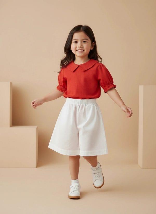 Pantaloncino Voile Nuovo Bianco puro In Action di Farway Milano