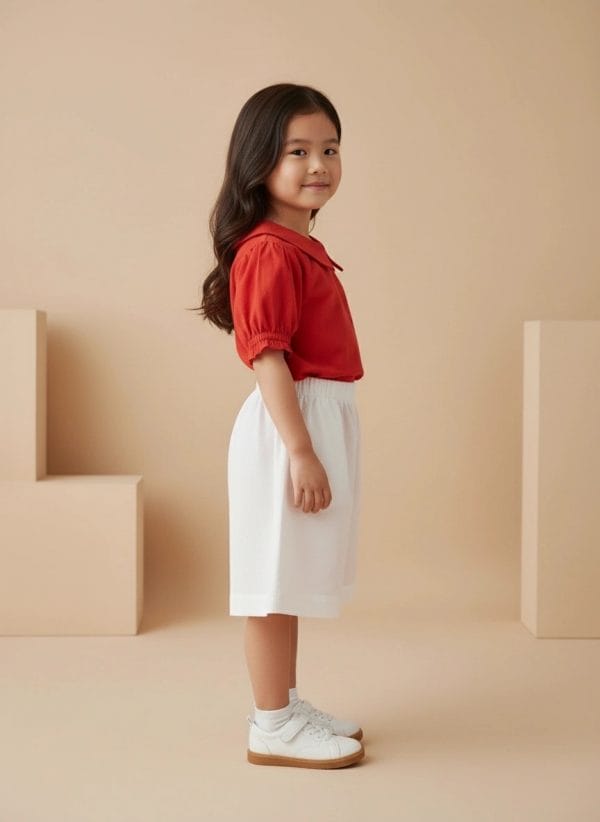 Pantaloncino Voile Nuovo Bianco puro Side di Farway Milano