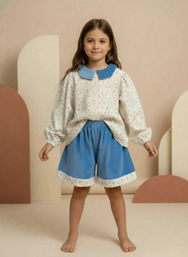 Camicia elegante con colletto Blu e azzurro intenso In Action di Farway Milano