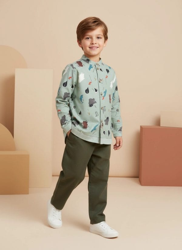 Camicia fantasia animali Fantasie: animali In Action di Farway Milano