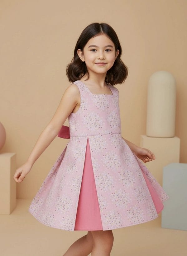 Abito Masha smanicato bicolore Flower Fantasie: natura In Action di Farway Milano