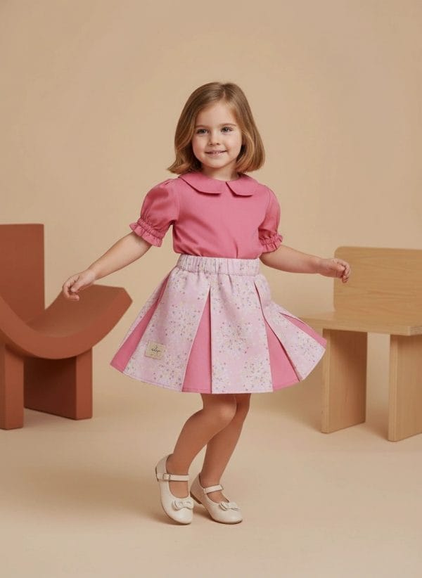 Gonna Masha bicolore Flower Fantasie: natura In Action di Farway Milano