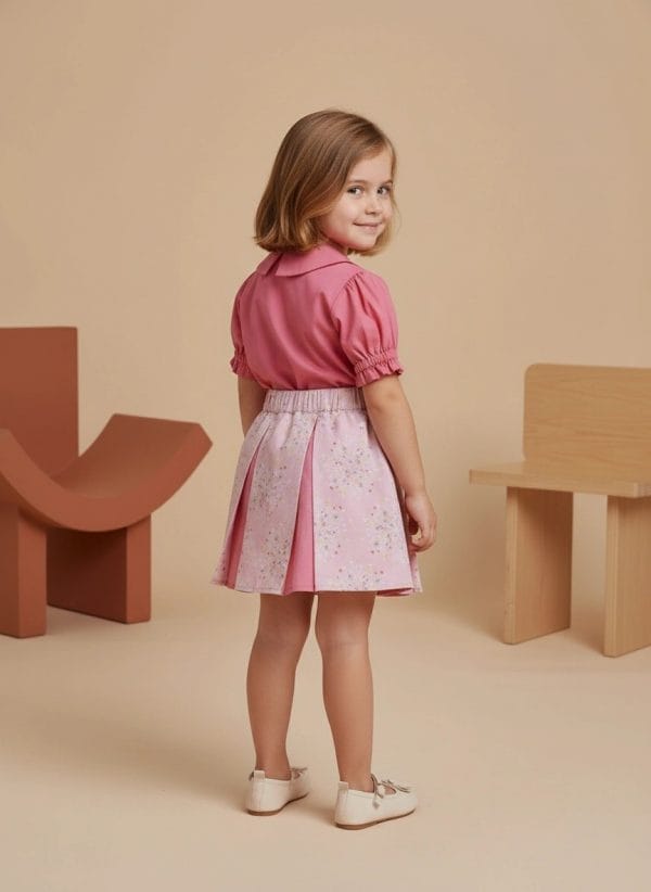 Gonna Masha bicolore Flower Fantasie: natura Back di Farway Milano