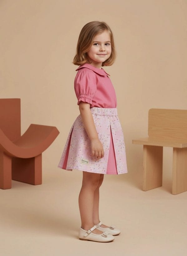 Gonna Masha bicolore Flower Fantasie: natura Side di Farway Milano