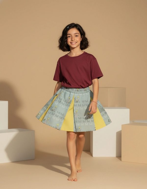 Gonna Masha bicolore Principe Ranocchio Fantasie: personaggi In Action di Farway Milano