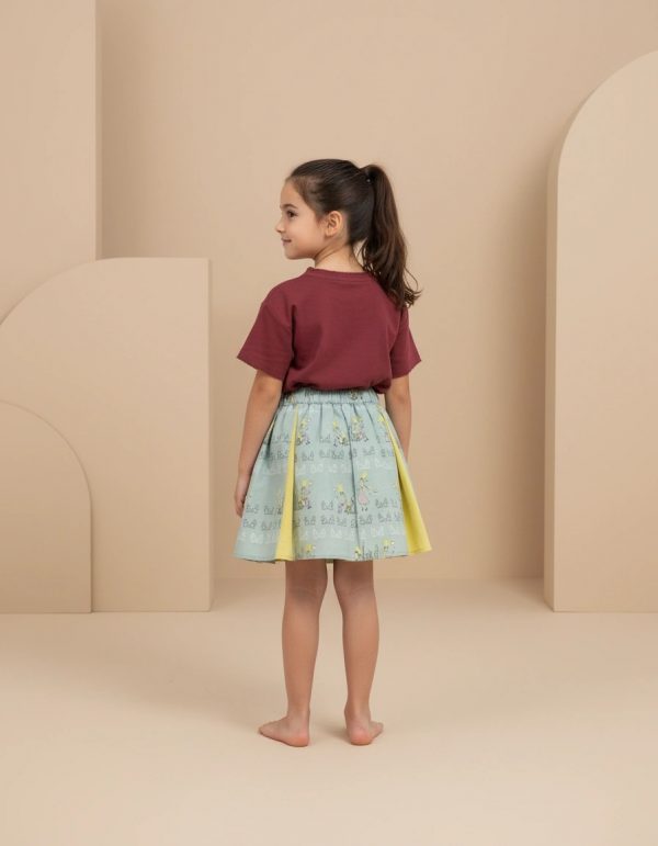 Gonna Masha bicolore Principe Ranocchio Fantasie: personaggi Back di Farway Milano