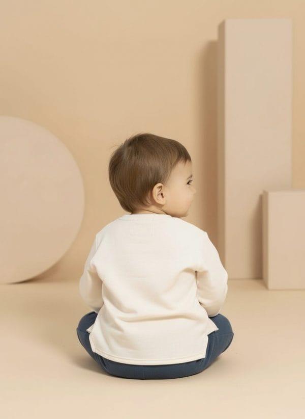 Maglia felpata Panna e avorio Back di Farway Milano