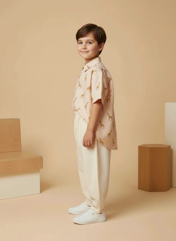 Pantalone Lungo Voile Panna e avorio Side di Farway Milano