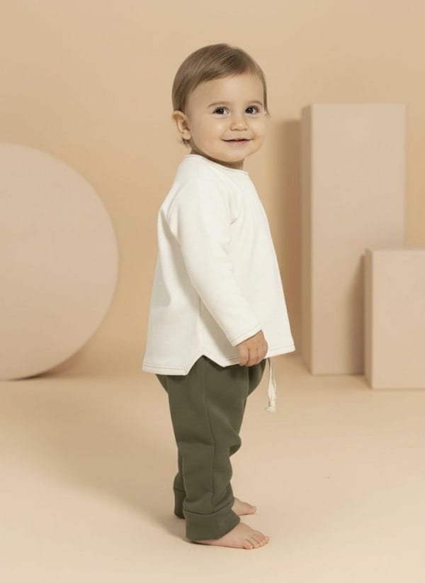 Maglia felpata Panna e avorio Side di Farway Milano